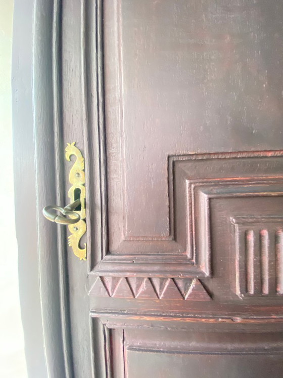 Image 1 of Cappello antico in legno massello restaurato, stile provinciale