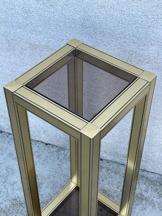 Image 1 of modern vintage gold-plated console table