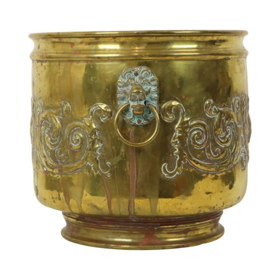 Image 1 of Antique Brass Jardinière Planter