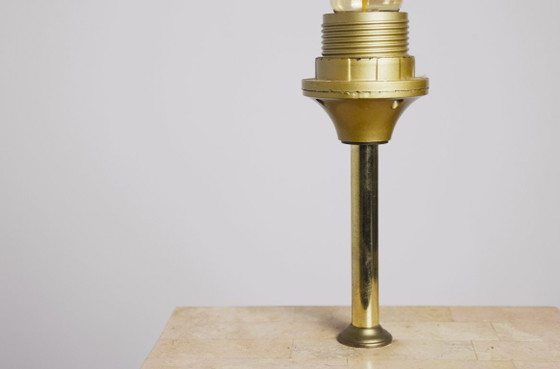 Image 1 of Vintage Marble Table Lamp Italian Art Deco Stone Lamp Geometric Marble Lighting Mid Century Modern Accent Lamp