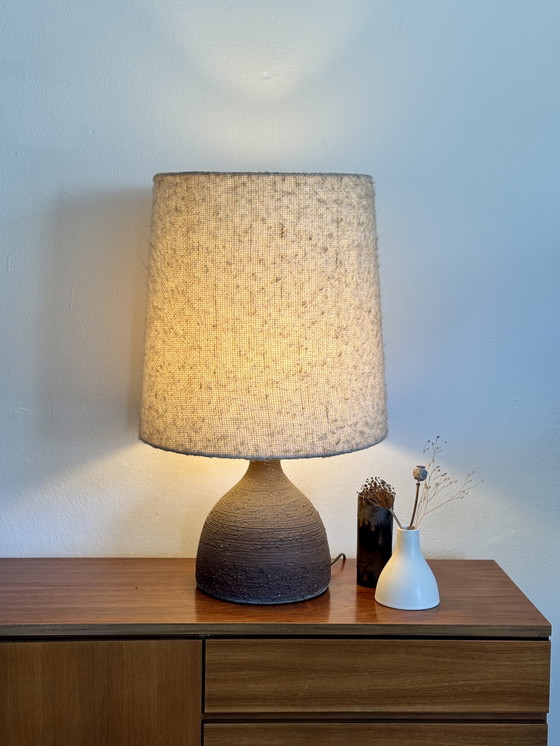 Image 1 of Vintage XL Ceramic Table Lamp Brutalist