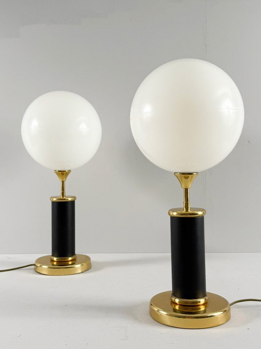 Set di 2 lampade da tavolo in stile Art Déco di Josef Busche, anni '80.