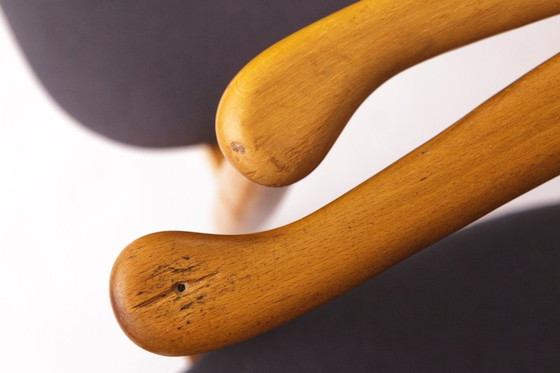 Image 1 of Pair of Mid-Century Armchairs, 1960s–70s German Vintage, Beech Wood & Original Upholstery