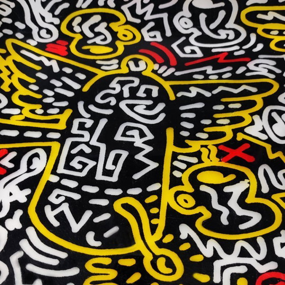 Image 1 of Plateau de service Keith Haring Pop Art des années 1990, par Café des Arts.