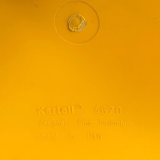 Image 1 of Cestino giallo modello 4670 di Gino Colombini per Kartell, anni '70