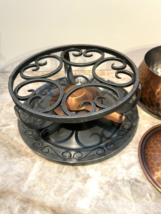 Image 1 of Juego de fondue de cobre retro SIGG