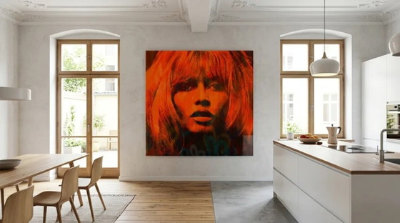 Hommage Brigitte Bardot Vintage Love Pop Art – Orange Neon | Fluorescent Art | XXL 0.5 Acrylic Glass up to (photo 4 of 6)