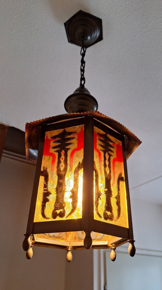 Image 1 of Lampada da sala/ Lampada da sala, originale della Scuola di Amsterdam.