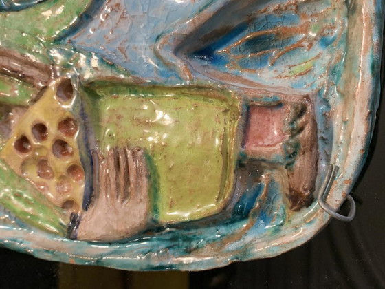 Céramique fauviste abstraite précoce de Giovanni de Simone, Sicile, Italie, années 1960 – Objets déco, Ceramic (photo 3 of 9)