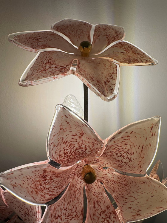 Image 1 of Applique floreali in vetro di Murano degli anni '70