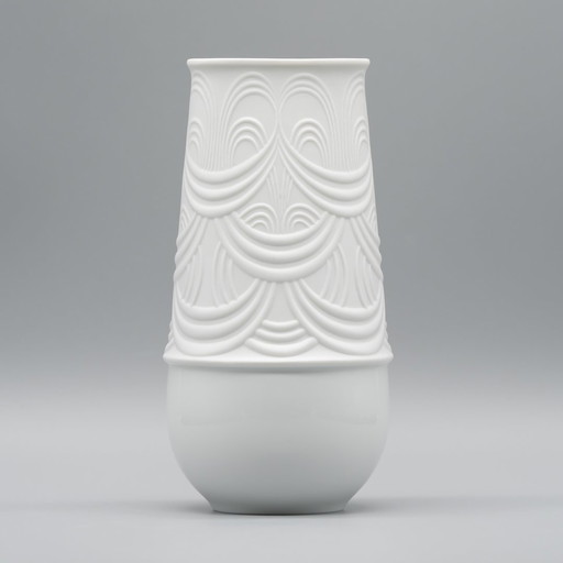 Vase Rosenthal Bjørn Wiinblad Porcelaine Bisque Relief Mat et Brillant MCM WGP