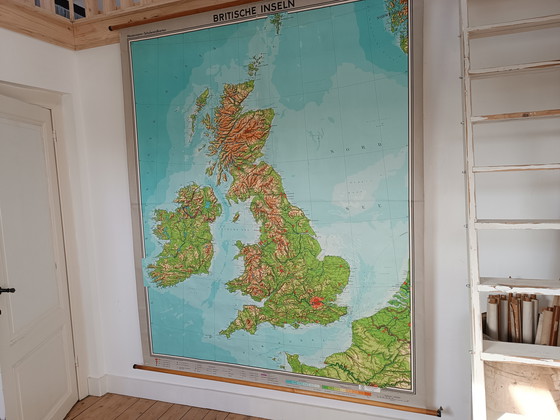 Image 1 of Mapa escolar antiguo: Islas Británicas