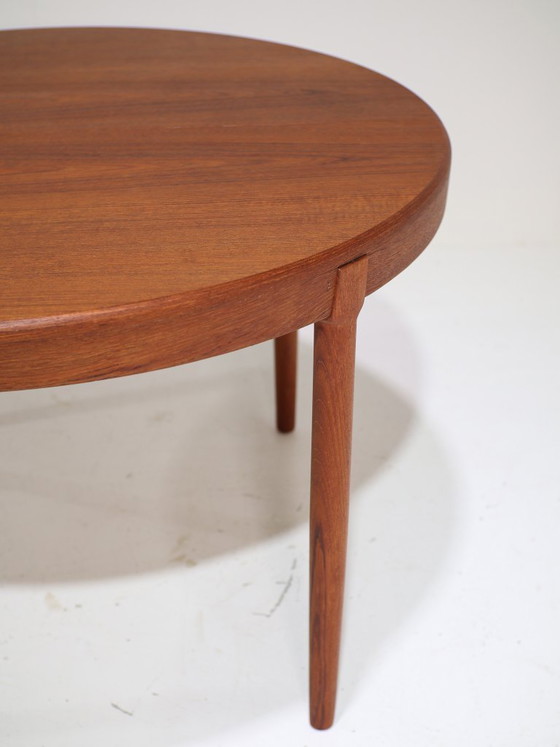 Image 1 of Uitschuifbare ronde eettafel teak Deens vintage jaren '60