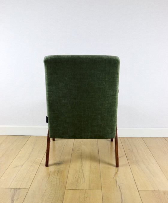 Image 1 of Classic green olive structural armchair like Chierowski