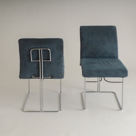 Image 1 of Set of 4 dining chairs by Ernesto Radaelli for Saporiti