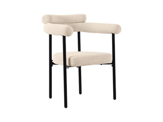 Image 1 of Set di 6 sedie in velluto - con braccioli - Beige