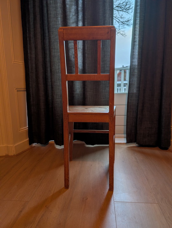 Image 1 of 4 sillas antiguas de pino macizo