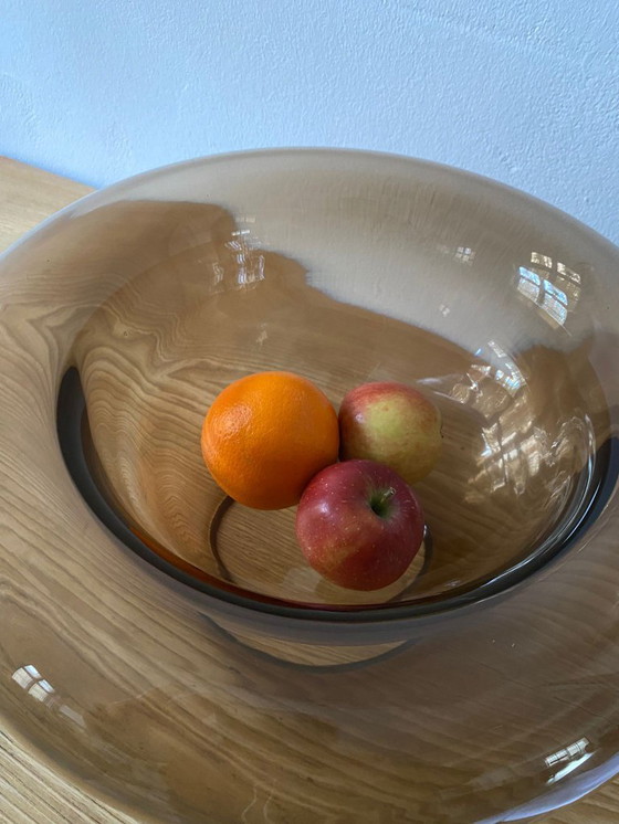 Image 1 of Ciotola in vetro fumé 36 cm, Bauhaus, Weimar, ciotola in vetro