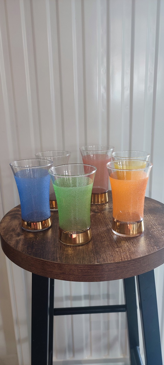 Image 1 of Granieten en gouden jaren 50 glazen