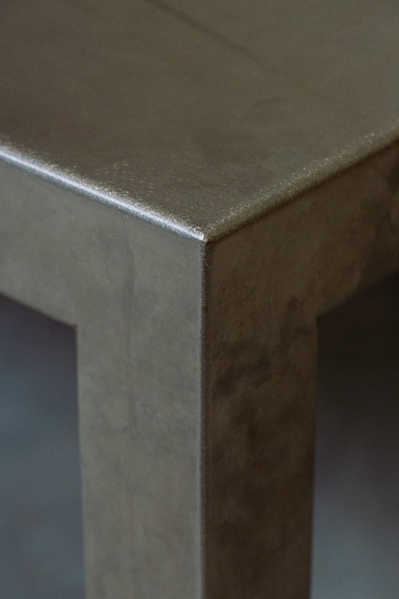 Image 1 of late 90s full stainless steel/brushed steel dining table