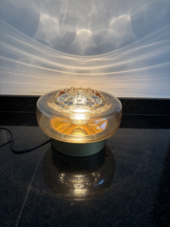 Lampada da tavolo / plafoniera in vetro Vintage RZB anni '70 Space Age – Rudolf Zimmermann Bamberg, Applique (photo 6 of 8)