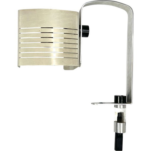 Vintage Italian aluminum and lacquer desk lamp, 1960s