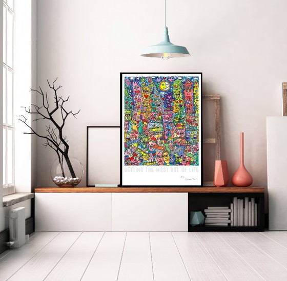 Image 1 of James Rizzi „Das Beste aus dem Leben machen“ – Poster 70 x 100 cm