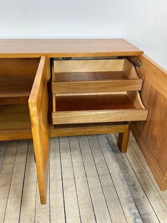 Image 1 of Sideboard aus massivem, geöltem Ulmenholz, Maison REGAIN, 1970