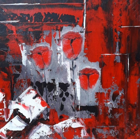 Image 1 of Abstraktes Gemälde 30x30