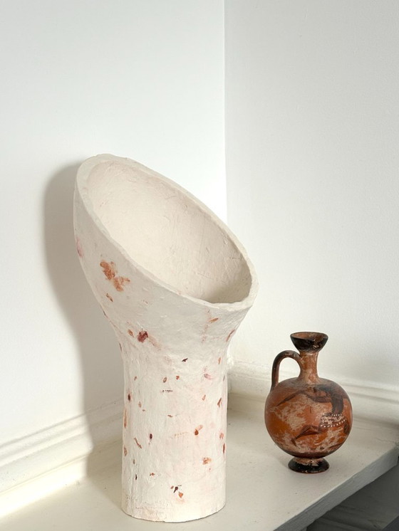 Image 1 of French contemporary ceramic lamp, "Cucchiao" by Renzo Maar
