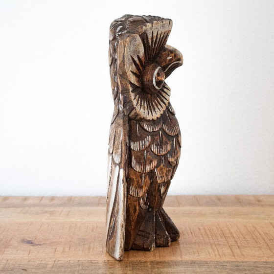 Handgeschnitzte und bemalte Eule, indonesische Volkskunst – Dekorative Objekte, Wood (photo 2 of 10)