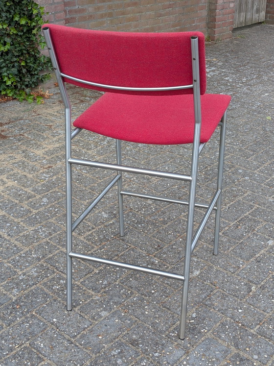 Originele Martin Visser SB 07 Barkruk voor 't Spectrum - Rood – Barkrukken, Wool, rvs (photo 6 of 13)