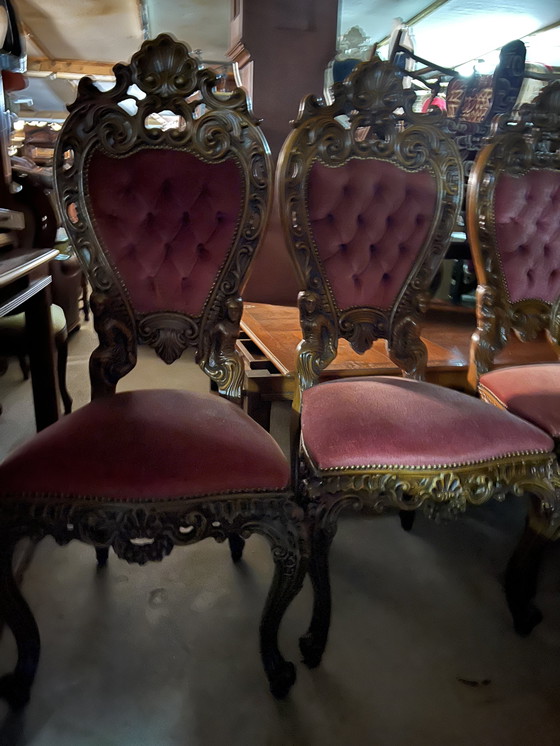 Image 1 of 4 sillas de comedor barrocas italianas