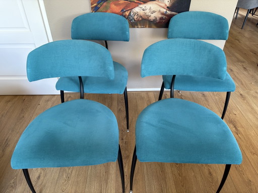 4 sillas trípode posmodernas vintage Lande Artifort
