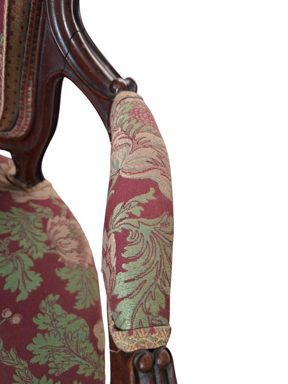 Image 1 of Pair of Vintage Armchairs - Louis XV Style (1960s) in Fine Cherry