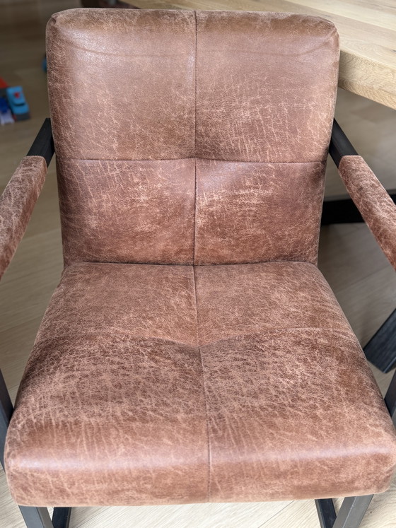 Prachtige Gardo Boomstamtafel 240 Cm + 6 Luxe Contiro Stoelen – Als Nieuw! – Eetkamerset, Wood (photo 5 of 15)