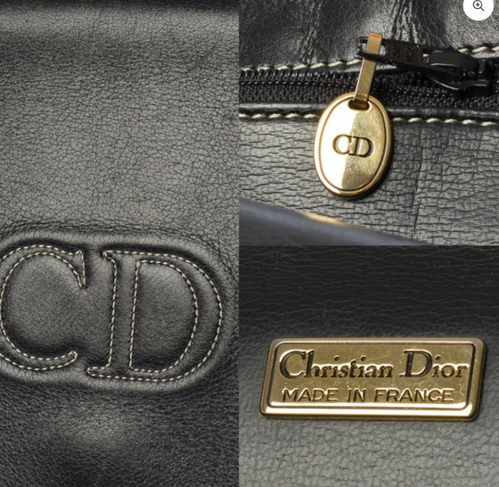 Image 1 of Borsa DIOR in cuoio nero - 240331469