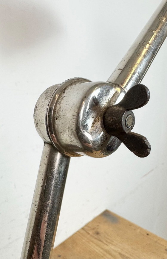 Image 1 of Industrial Workshop Black Enamel Desk Lamp, 1950s