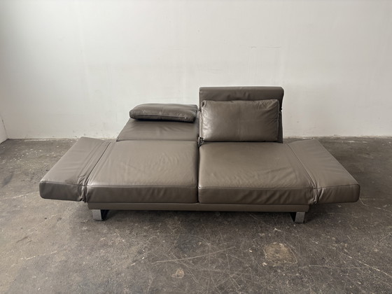 Image 1 of Franz Fertig designer sofa bed leather couch