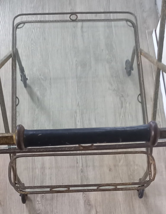 Carrello Bar in Metallo Dorato – Carrelli bar, Glass (photo 5 of 5)