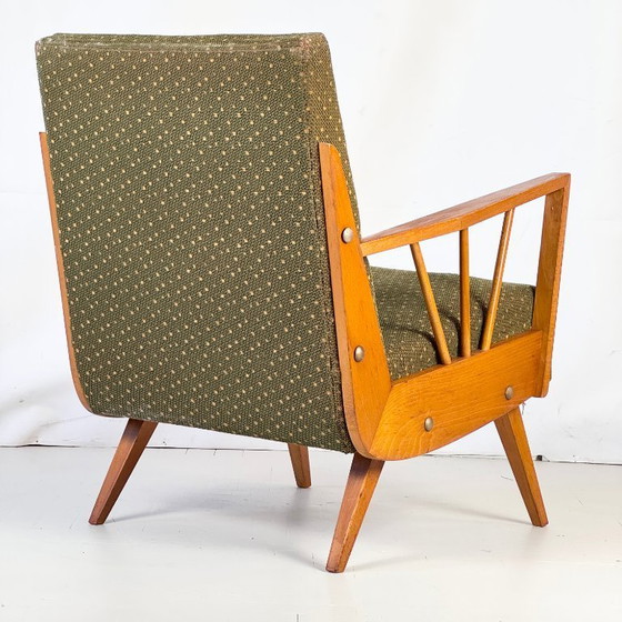 Image 1 of Retro Poolse Spindle Leunstoel, jaren 1960 - Originele Vintage Staat