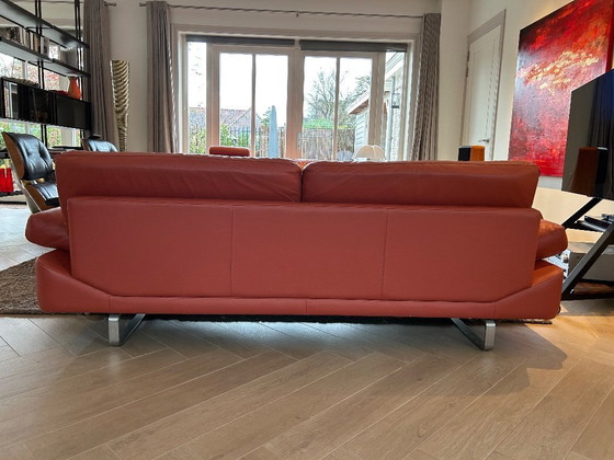 Image 1 of Sofás Leolux Maharaja de 2 y 3 plazas en piel naranja