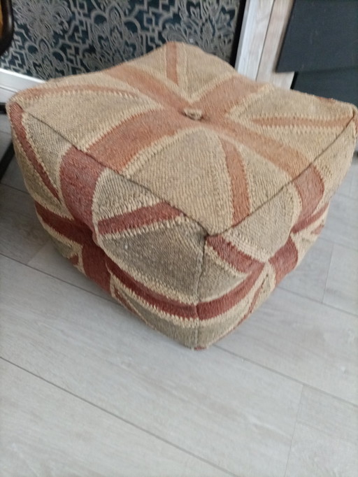 Robuste Vintage Hocker Großbritannien Flagge.