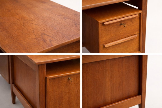 Image 1 of Teak desk boomerang desk