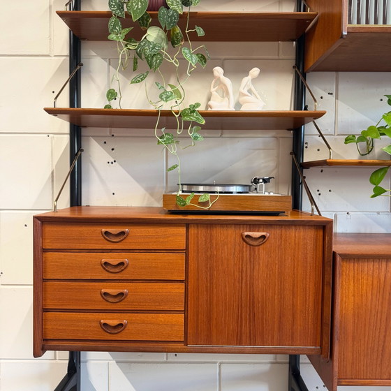 Vintage Wall cabinet •Louis van Teeffelen• – Wood, Brass (photo 7 of 15)