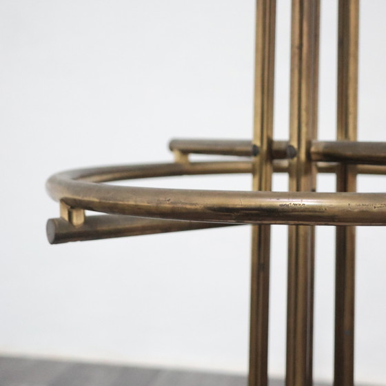Image 1 of Renato Zevi Metalarte Umbrella Stand Marble And Brass Design Modernism