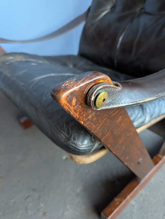 Image 1 of Mid century brutalist safari fauteuil- Aarflot Møbler 