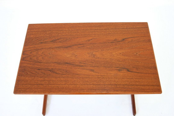 Image 1 of come nuovo! Arne Wahl Iversen per Vinde, 2x Tavolo da nido in teak danese del metà secolo, tavolino vintage, tavolino, 1a restau