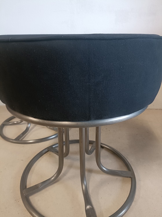 Image 1 of Black canvas pouf