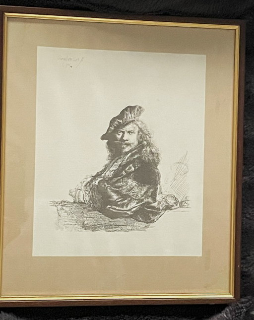 Rembrandt van Rijn (1606-1669) - Zelfportret – lithos zeefdrukken, Paper